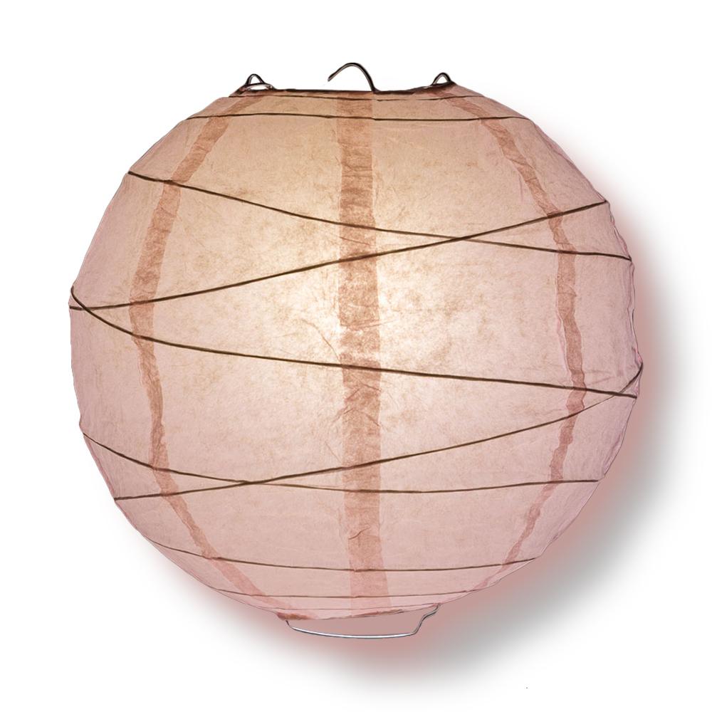 8/12/16&quot; Pink Round Paper Lanterns, Irregular Ribbing (3-Pack Cluster) - PaperLanternStore.com - Paper Lanterns, Decor, Party Lights &amp; More