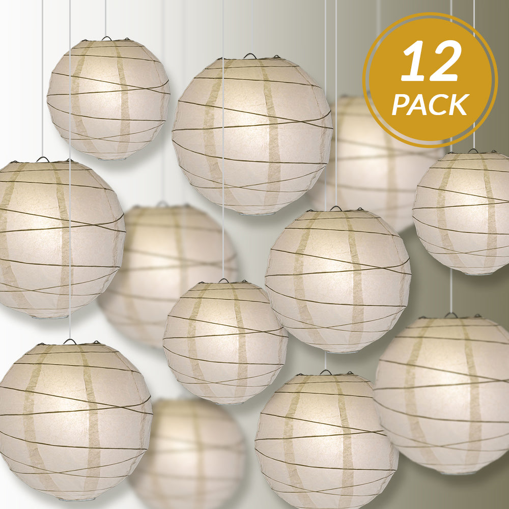 12-PC White Paper Lantern Chinese Hanging Wedding &amp; Party Assorted Decoration Set, 12/10/8-Inch - PaperLanternStore.com - Paper Lanterns, Decor, Party Lights &amp; More