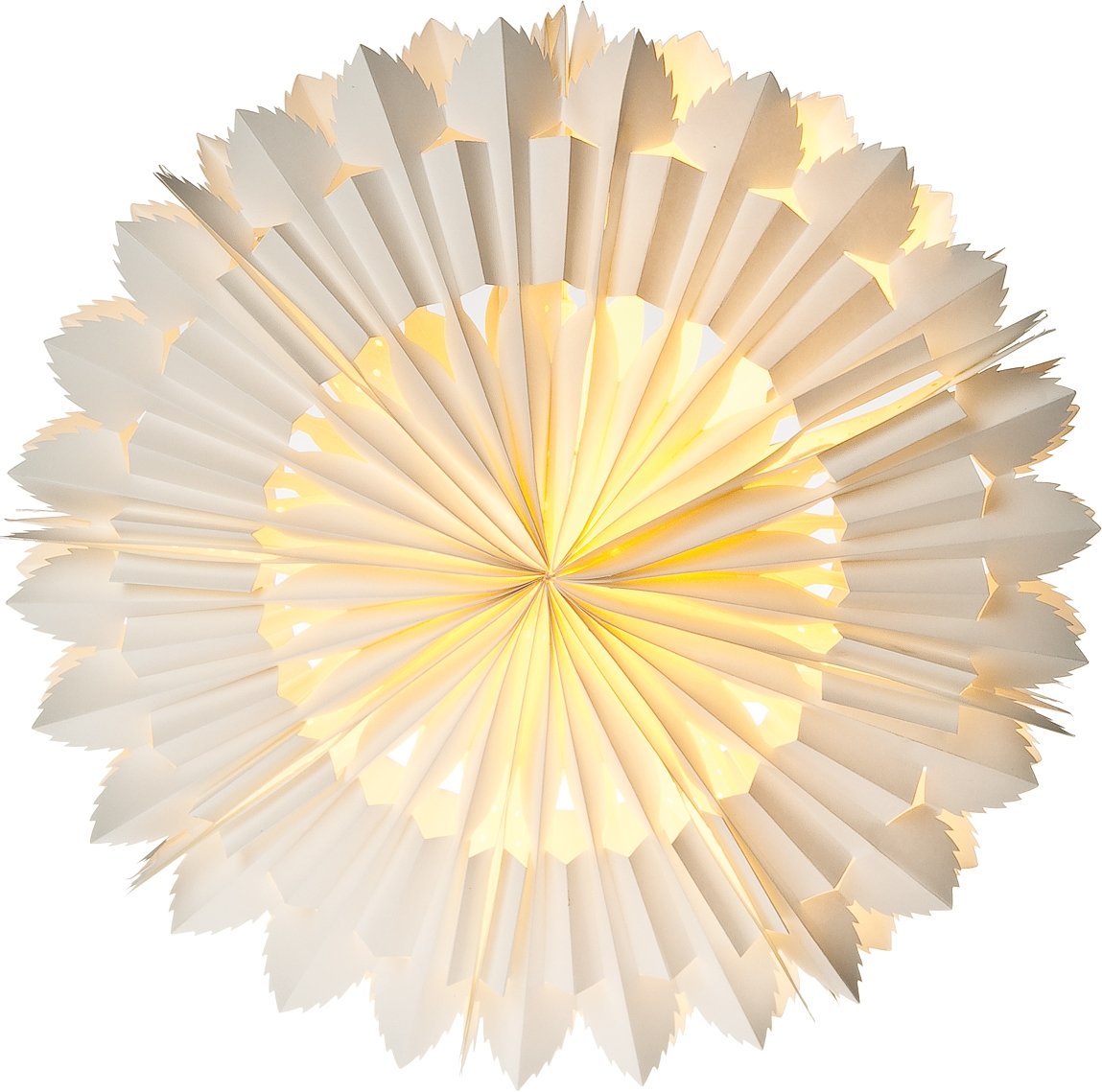 White Faro Pizzelle Designer Paper Star Lantern - PaperLanternStore.com - Paper Lanterns, Decor, Party Lights &amp; More