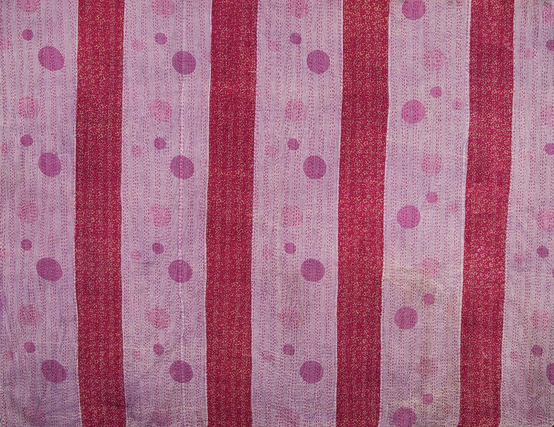 Aanya Kantha Handmade Quilt - PaperLanternStore.com - Paper Lanterns, Decor, Party Lights &amp; More