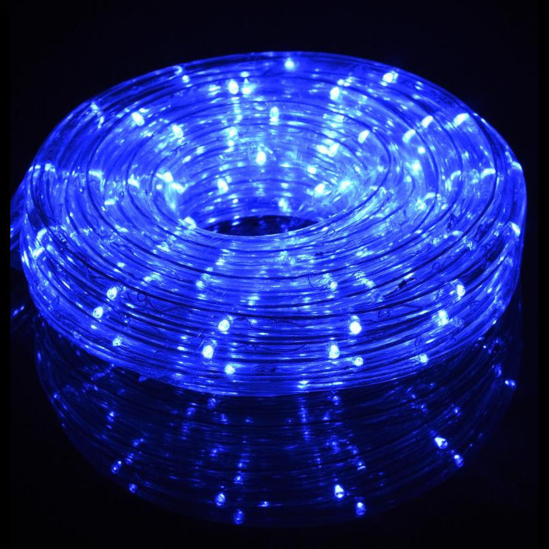 Blue Outdoor LED Fairy String Rope Light, 33 FT, Clear Tube, AC Plug-In - PaperLanternStore.com - Paper Lanterns, Decor, Party Lights &amp; More