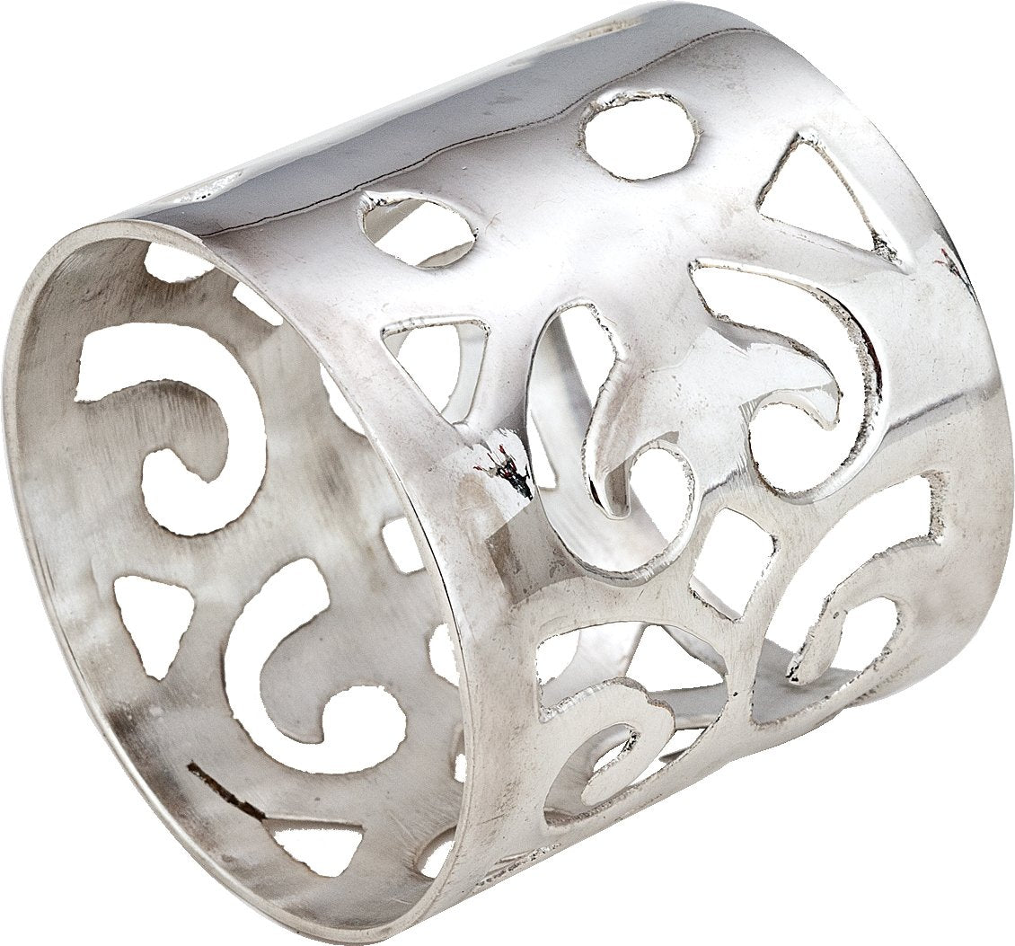 Silver Scrolling Napkin Ring - PaperLanternStore.com - Paper Lanterns, Decor, Party Lights &amp; More