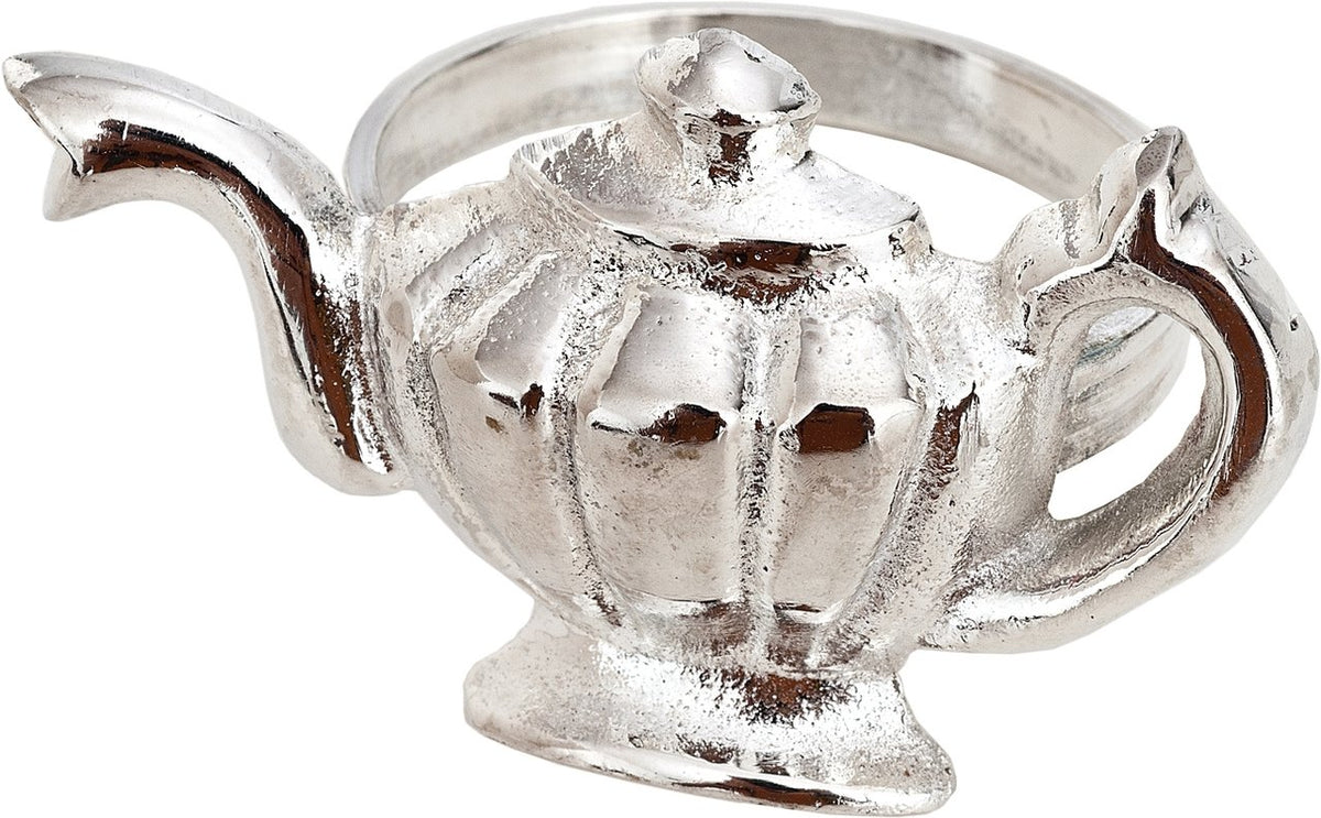 Silver Teapot Napkin Ring - PaperLanternStore.com - Paper Lanterns, Decor, Party Lights &amp; More