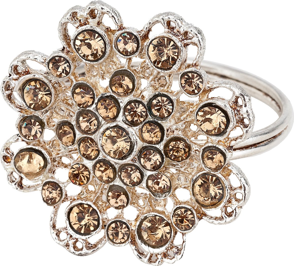 Gold Shine Flower Bejeweled Napkin Ring - PaperLanternStore.com - Paper Lanterns, Decor, Party Lights &amp; More