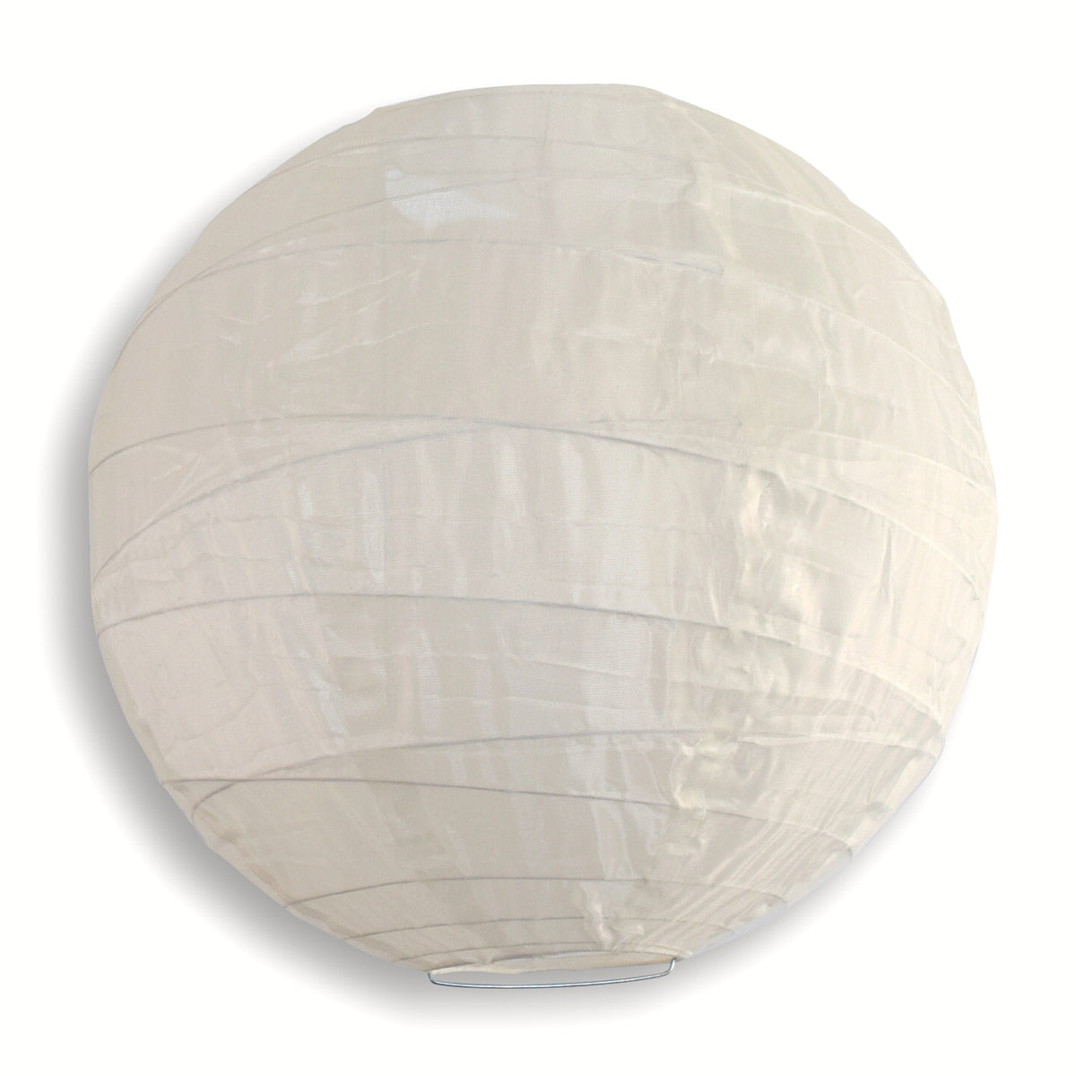 BULK PACK (12) 14&quot; Irregular Ribbed Beige / Ivory Shimmering Nylon Lantern, Durable, Hanging