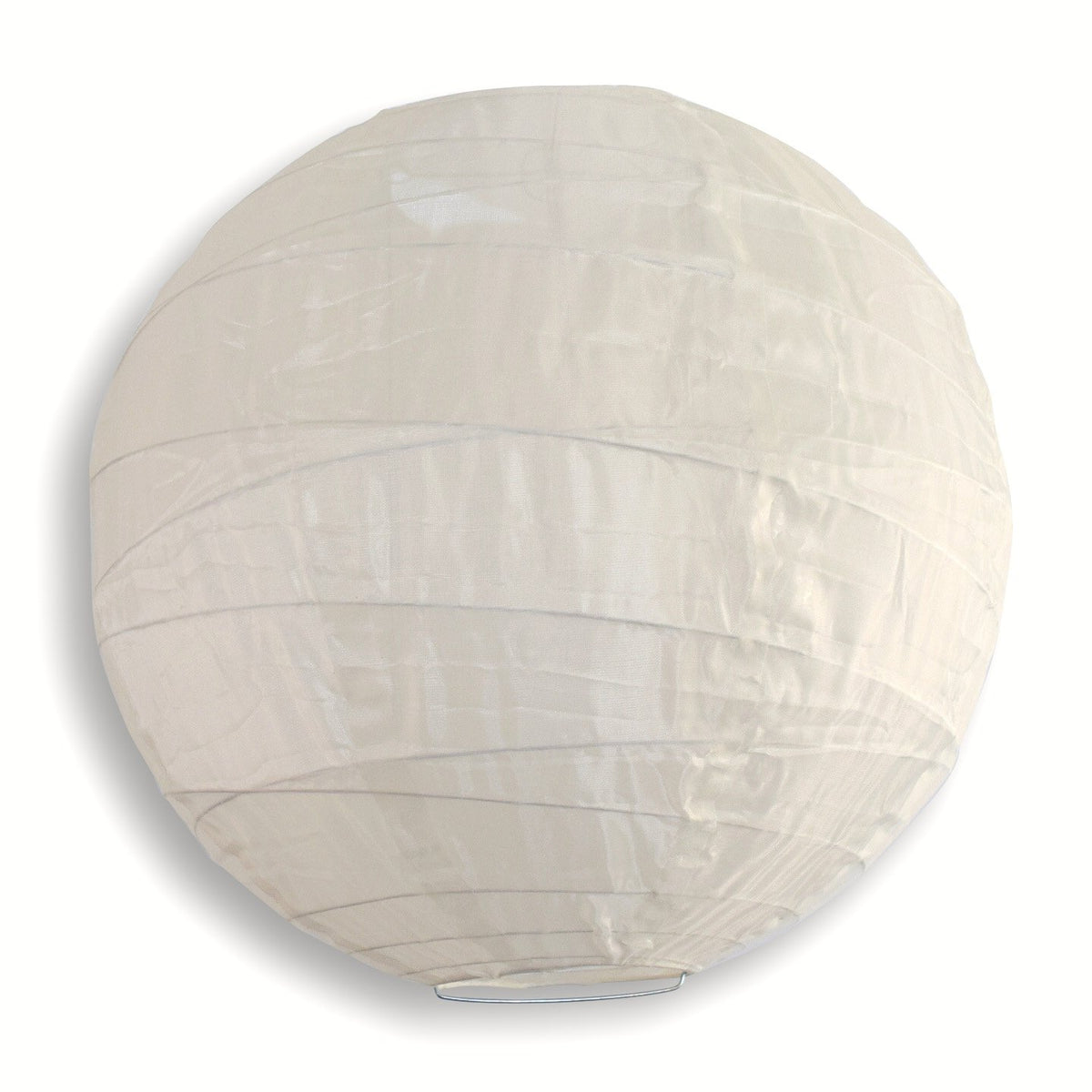 BULK PACK (12) 16&quot; Beige Shimmering Nylon Lantern, Crisscross Ribbing, Durable, Hanging