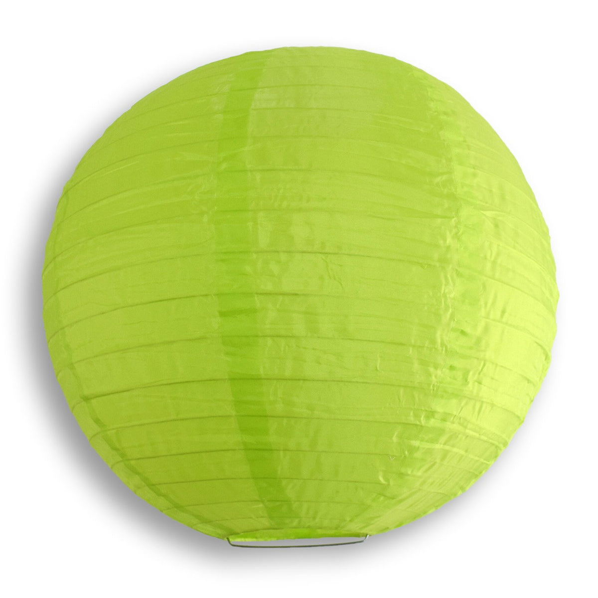 Apple Green Shimmering Nylon Lantern, Even Ribbing, Durable, Hanging
