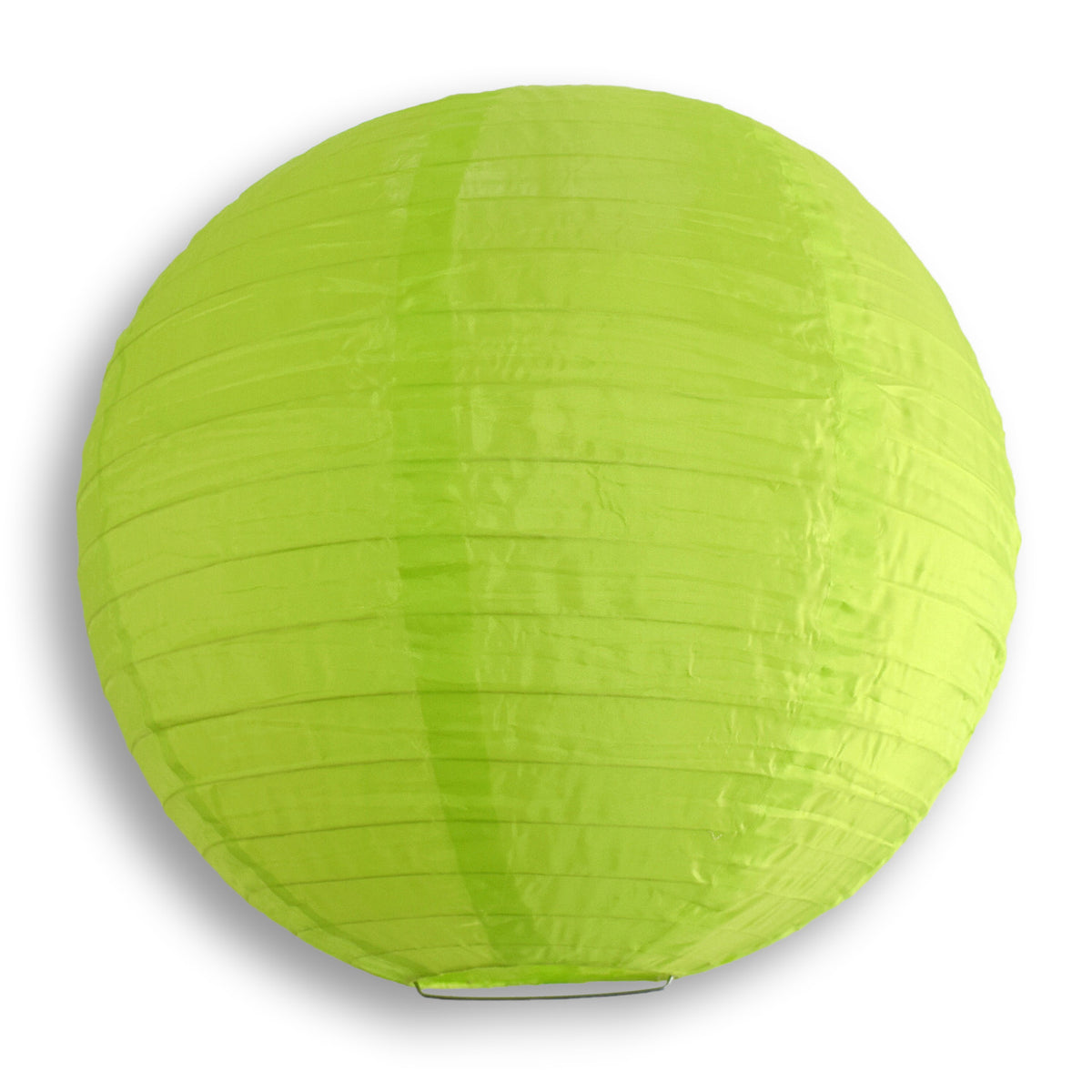 BULK PACK (5) 24&quot; Apple Green Shimmering Nylon Lantern, Even Ribbing, Durable, Hanging Decoration