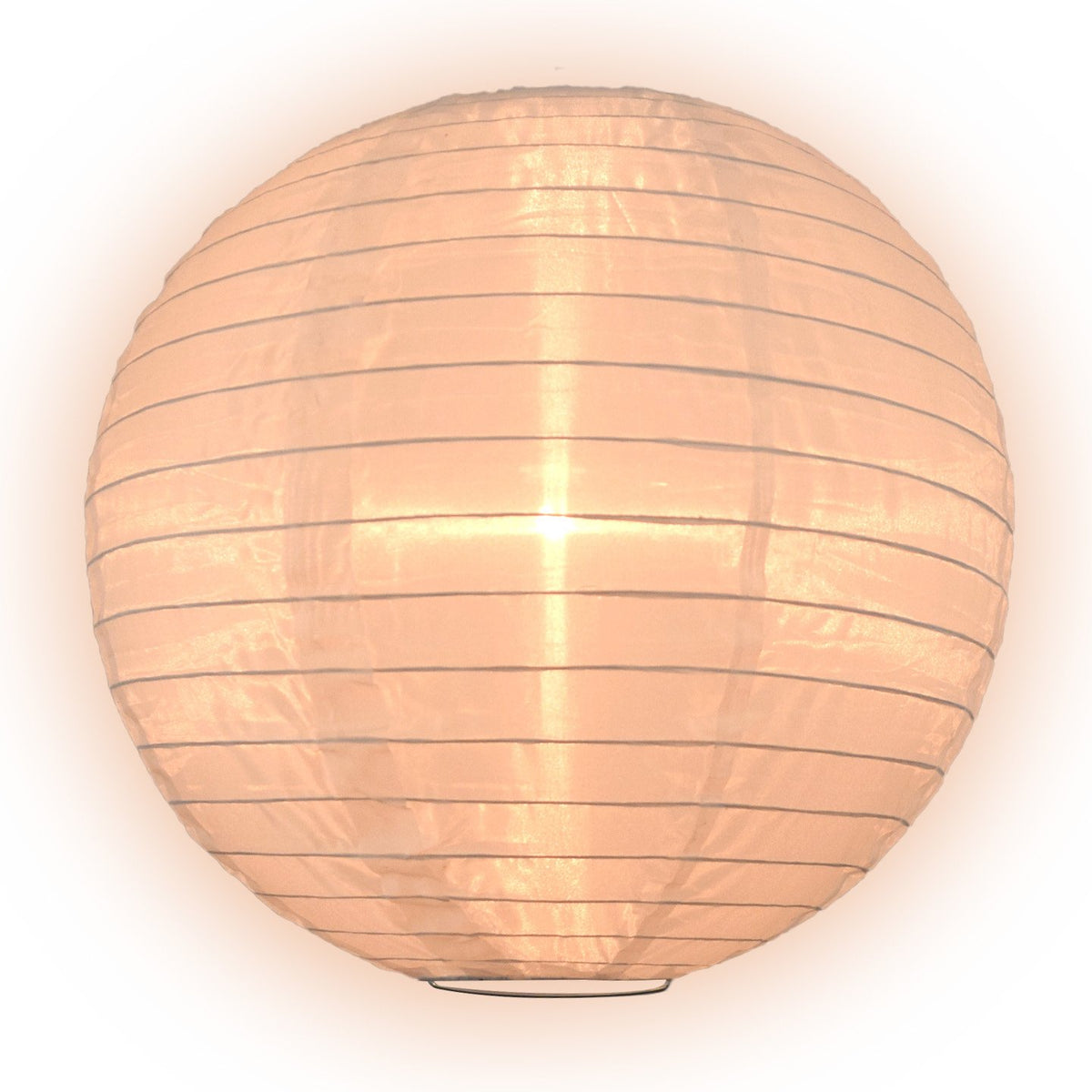 20&quot; Beige Shimmering Nylon Lantern, Even Ribbing, Durable, Hanging - PaperLanternStore.com - Paper Lanterns, Decor, Party Lights &amp; More