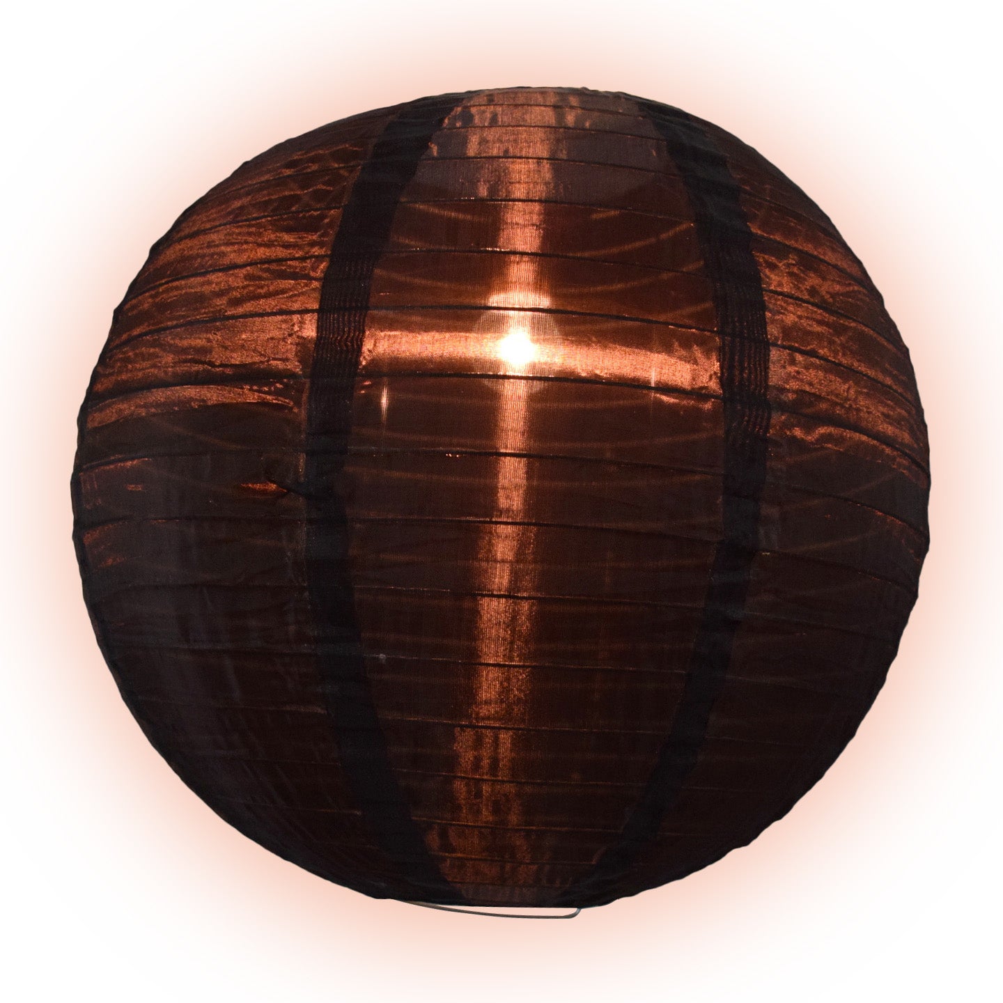 30" Black Jumbo Shimmering Nylon Lantern, Even Ribbing, Durable, Dry Outdoor Hanging Decoration - PaperLanternStore.com - Paper Lanterns, Decor, Party Lights & More
