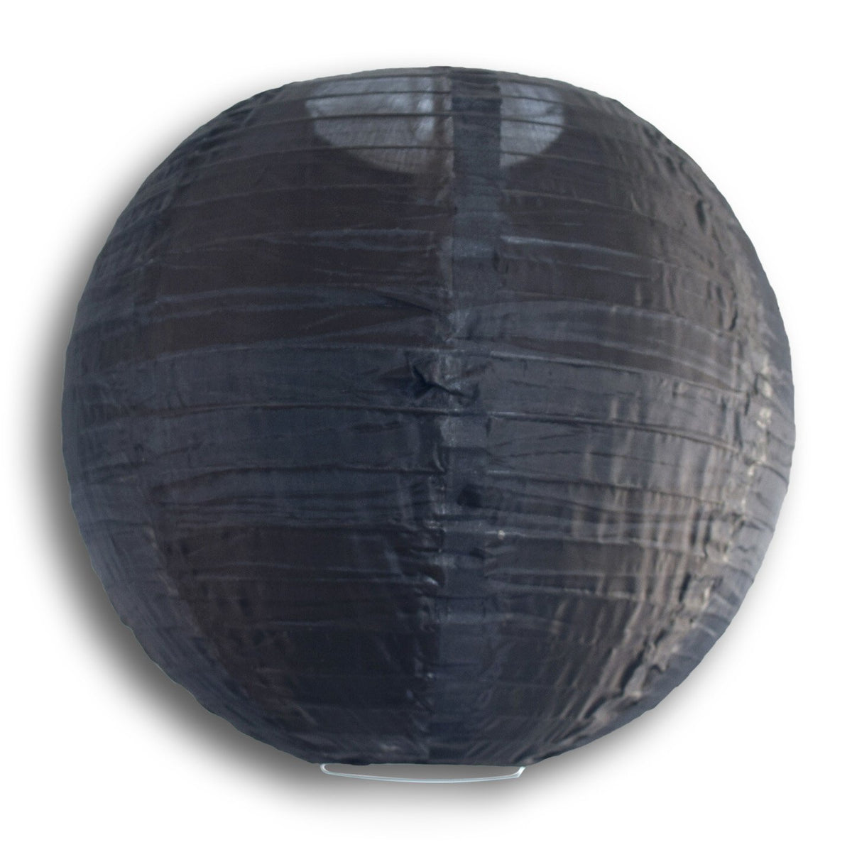 5 PACK | 14&quot; Black Shimmering Nylon Lantern, Even Ribbing, Durable, Hanging Decoration - PaperLanternStore.com - Paper Lanterns, Decor, Party Lights &amp; More