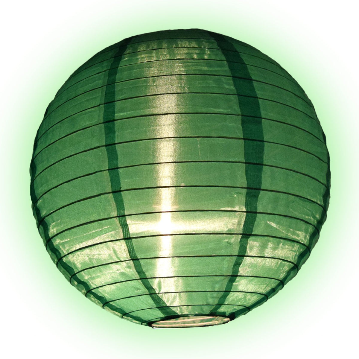 18&quot; Emerald Green Shimmering Nylon Lantern, Even Ribbing, Durable, Hanging - PaperLanternStore.com - Paper Lanterns, Decor, Party Lights &amp; More