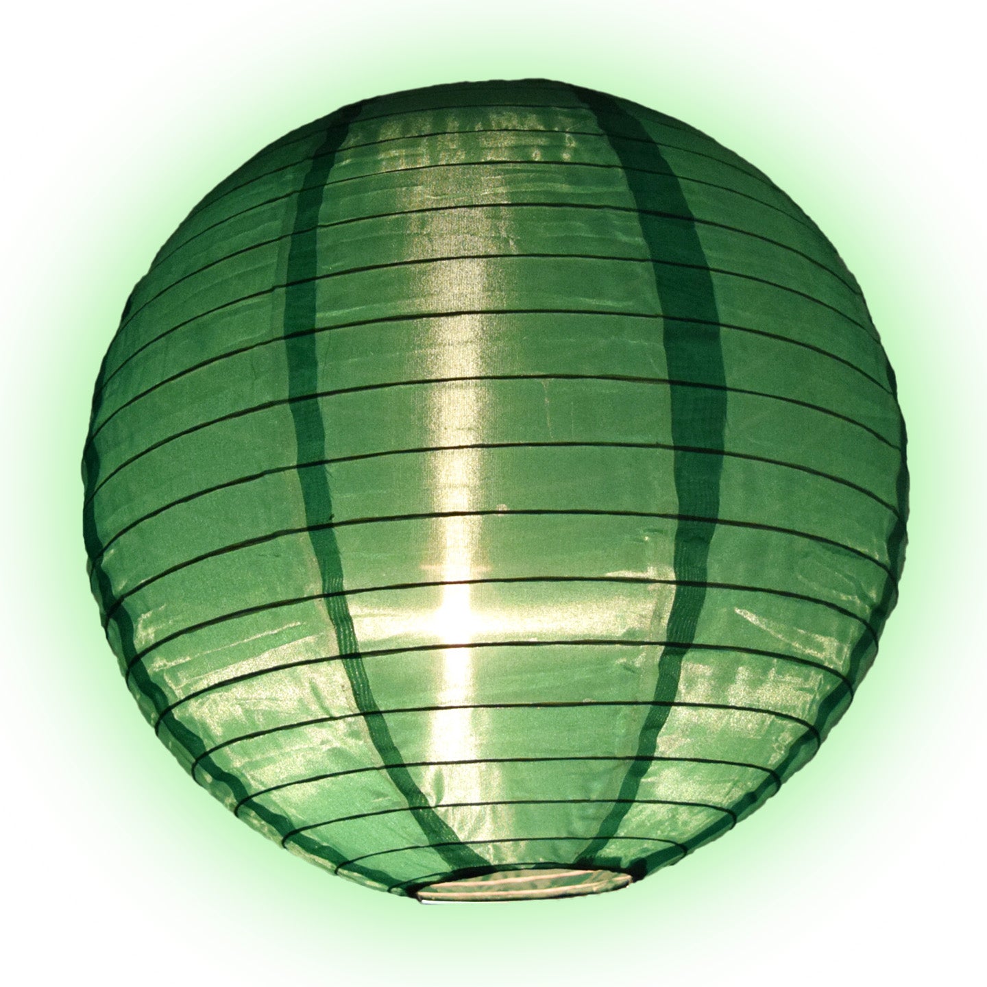 8" Emerald Green Shimmering Nylon Lantern, Even Ribbing, Durable, Hanging - PaperLanternStore.com - Paper Lanterns, Decor, Party Lights & More