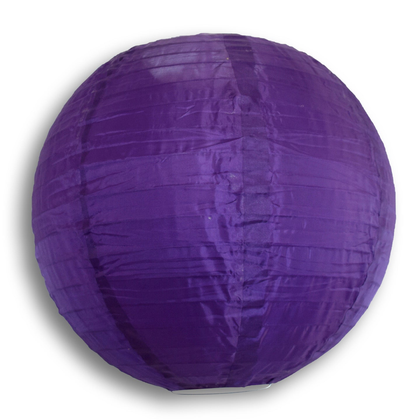 4" Royal Purple Round Shimmering Nylon Lantern, Even Ribbing, Hanging Decoration (10 PACK)