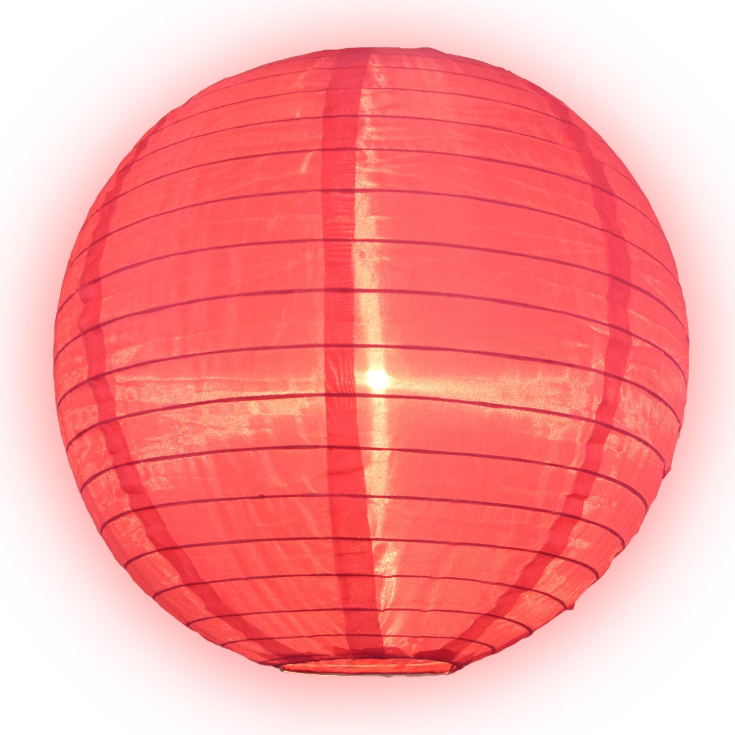 36" Hot Pink Jumbo Shimmering Nylon Lantern, Even Ribbing, Durable, Dry Outdoor Hanging Decoration - PaperLanternStore.com - Paper Lanterns, Decor, Party Lights & More