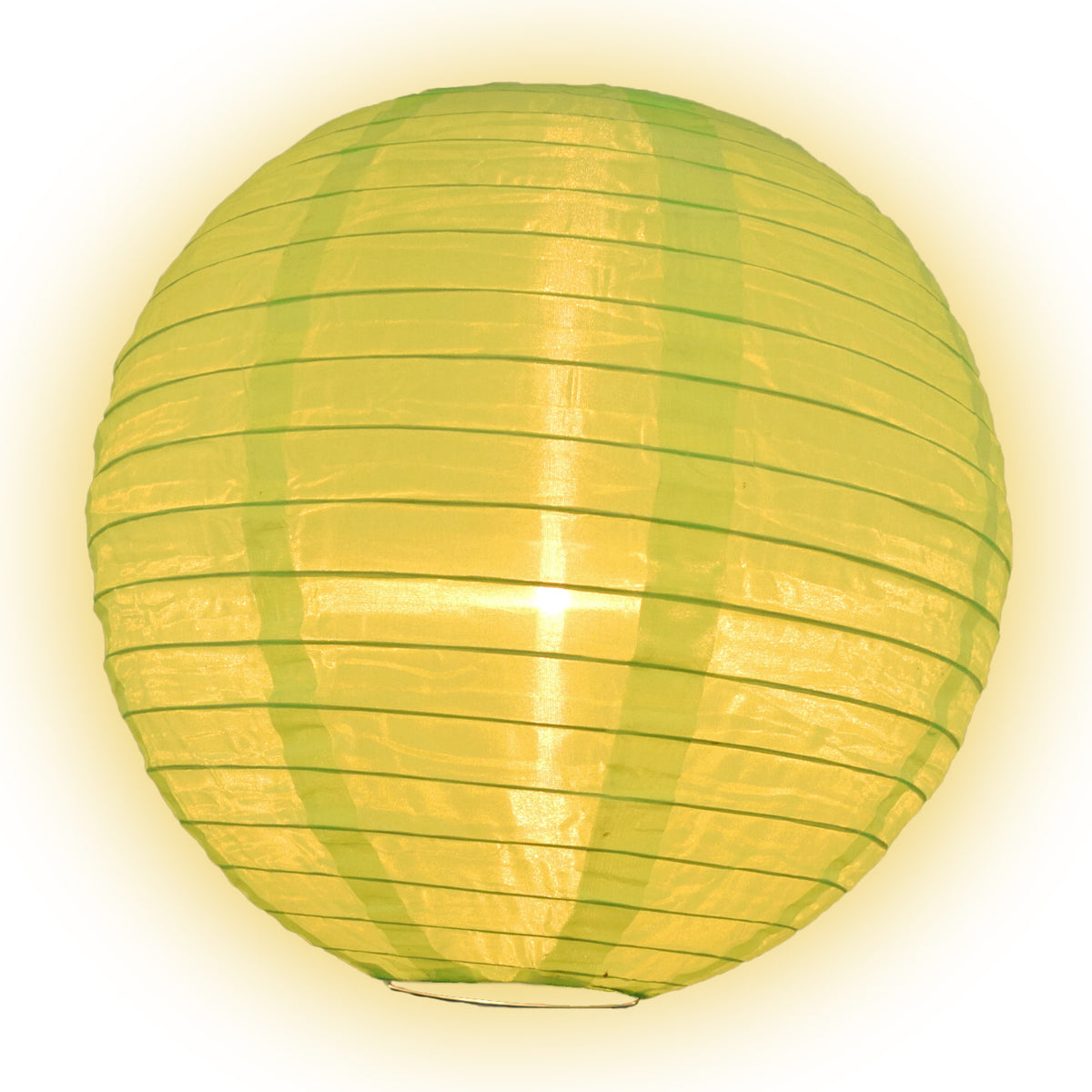 36&quot; Neon Green Jumbo Shimmering Nylon Lantern, Even Ribbing, Durable, Dry Outdoor Hanging Decoration - PaperLanternStore.com - Paper Lanterns, Decor, Party Lights &amp; More