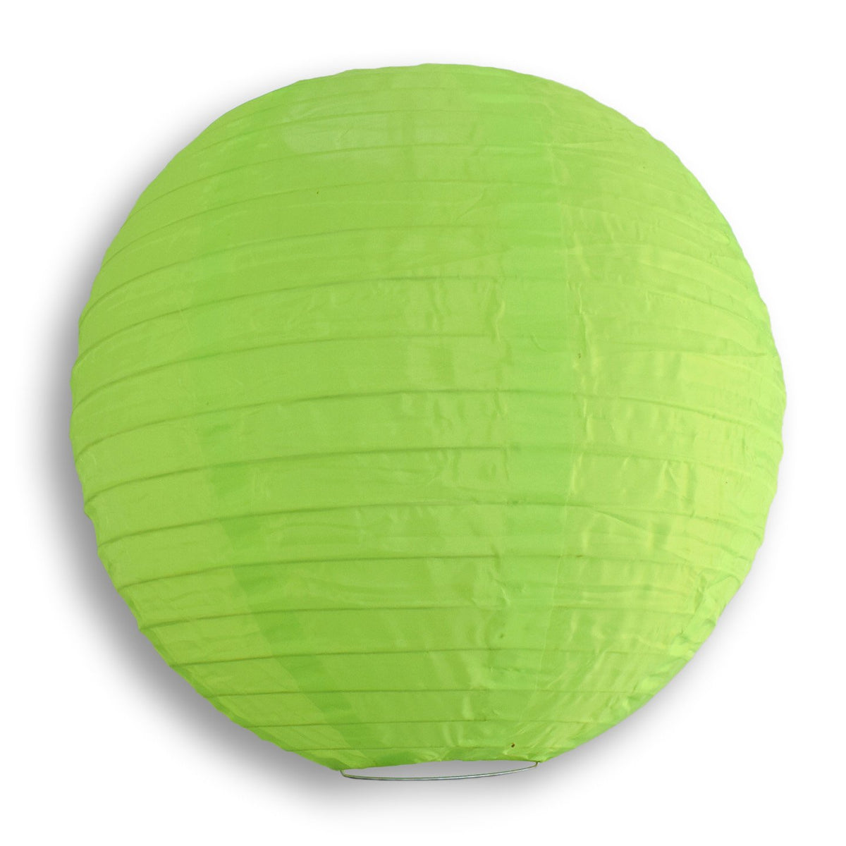 30&quot; Neon Green Jumbo Shimmering Nylon Lantern, Even Ribbing, Durable, Dry Outdoor Hanging Decoration Decoration - PaperLanternStore.com - Paper Lanterns, Decor, Party Lights &amp; More