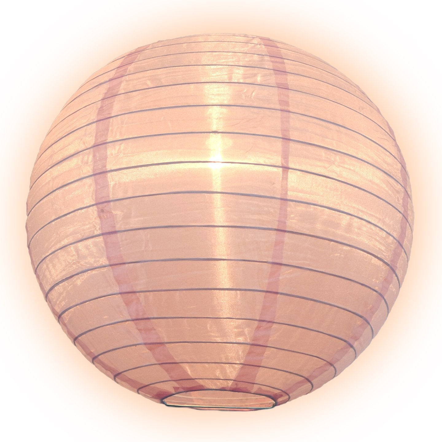 8" Pink Shimmering Nylon Lantern, Even Ribbing, Durable, Hanging - PaperLanternStore.com - Paper Lanterns, Decor, Party Lights & More