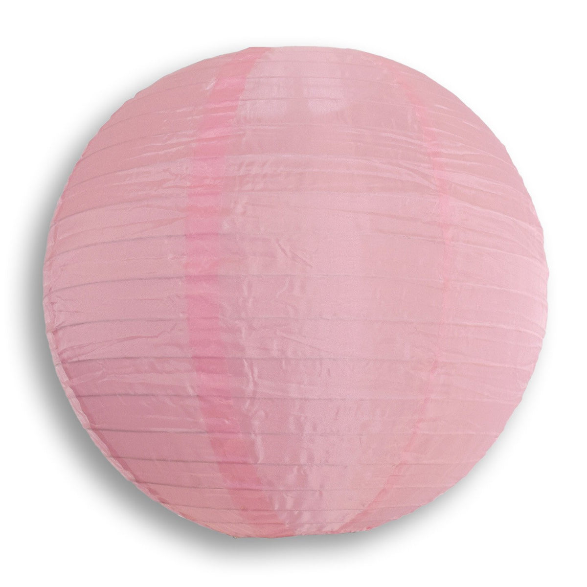 Pink Shimmering Nylon Lantern, Even Ribbing, Durable, Hanging