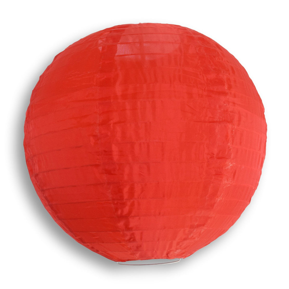 Red Shimmering Nylon Lantern, Even Ribbing, Durable, Hanging