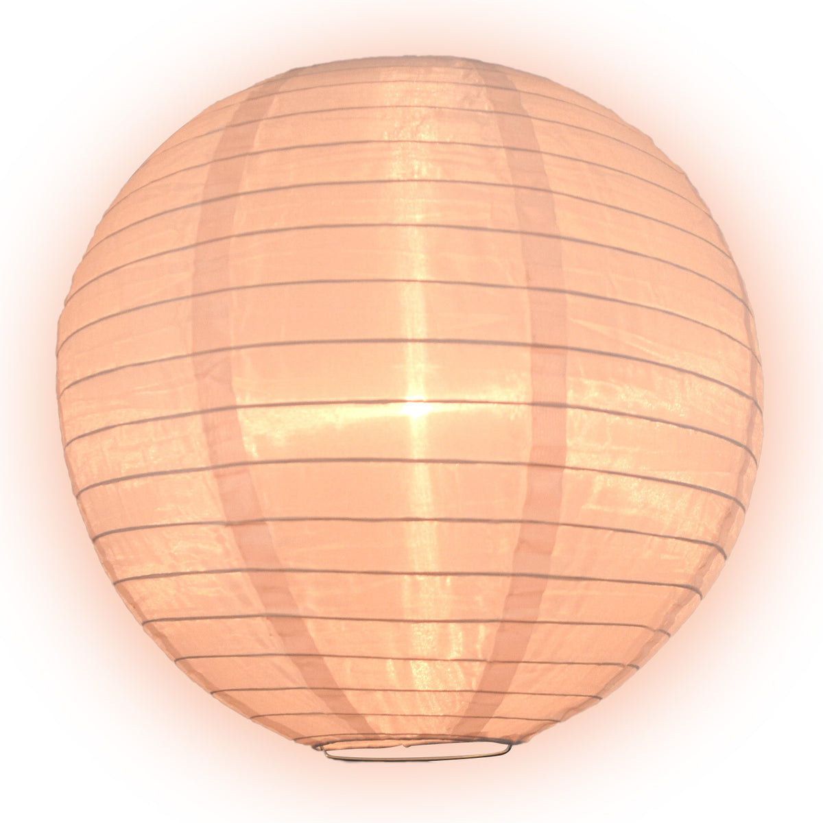 10&quot; Rose Quartz Pink Shimmering Nylon Lantern, Even Ribbing, Durable, Hanging