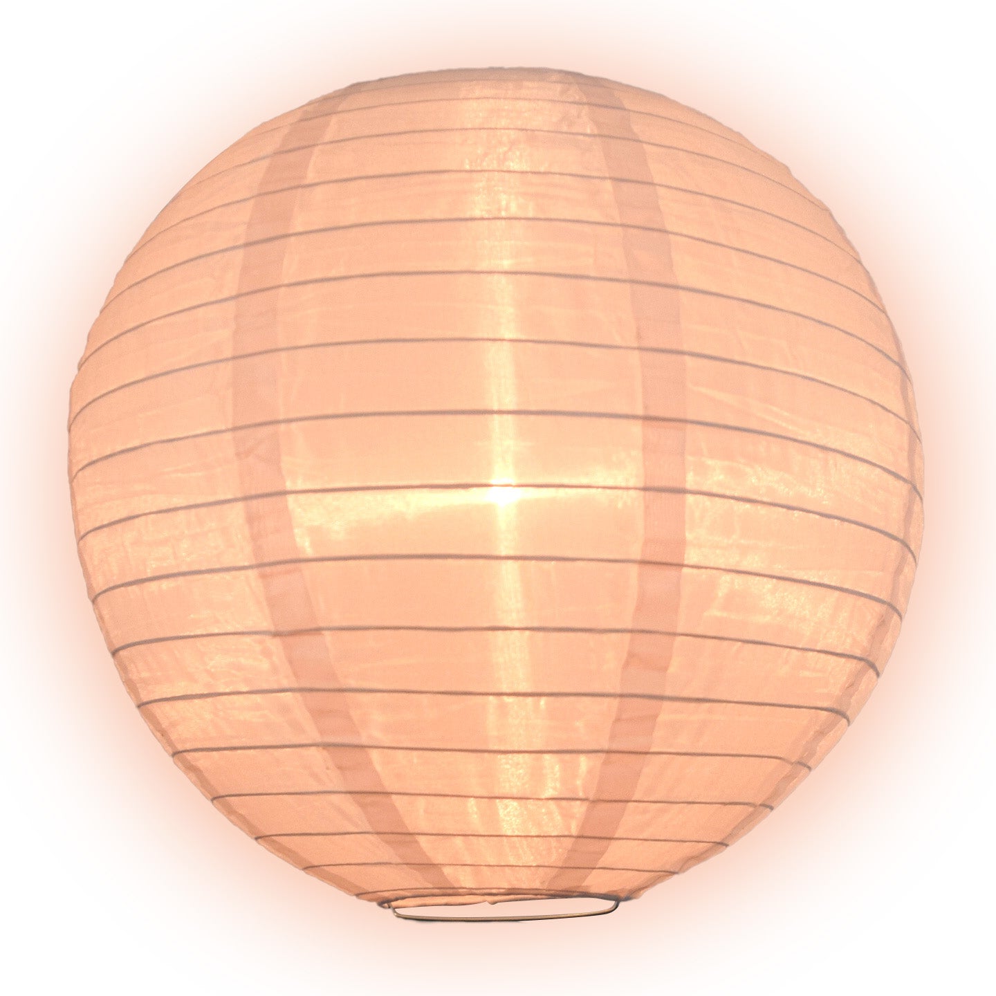 36" Rose Quartz Pink Jumbo Shimmering Nylon Lantern, Even Ribbing, Durable, Dry Outdoor Hanging Decoration - PaperLanternStore.com - Paper Lanterns, Decor, Party Lights & More