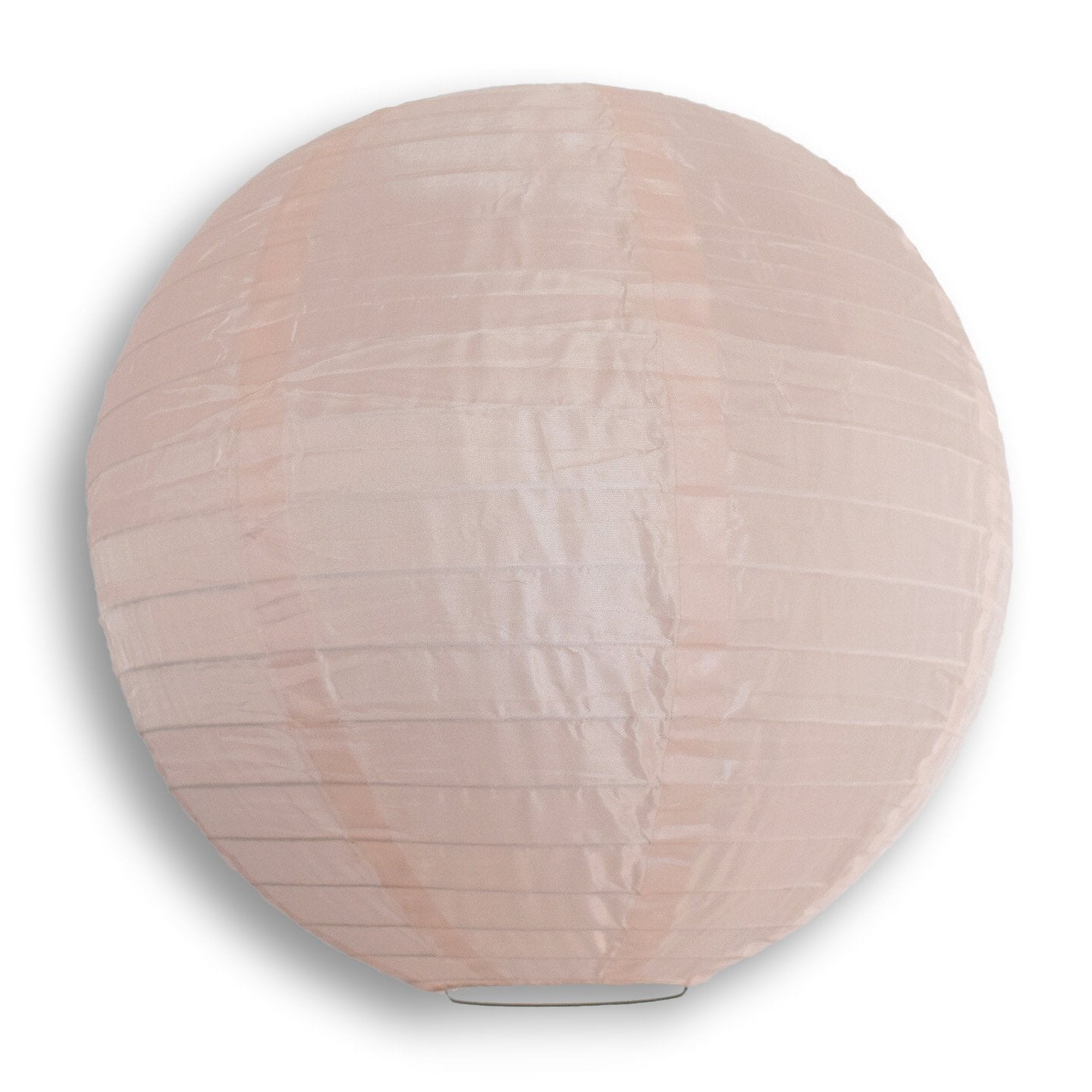30" Rose Quartz Pink Jumbo Shimmering Nylon Lantern, Even Ribbing, Durable, Dry Outdoor Hanging Decoration - PaperLanternStore.com - Paper Lanterns, Decor, Party Lights & More