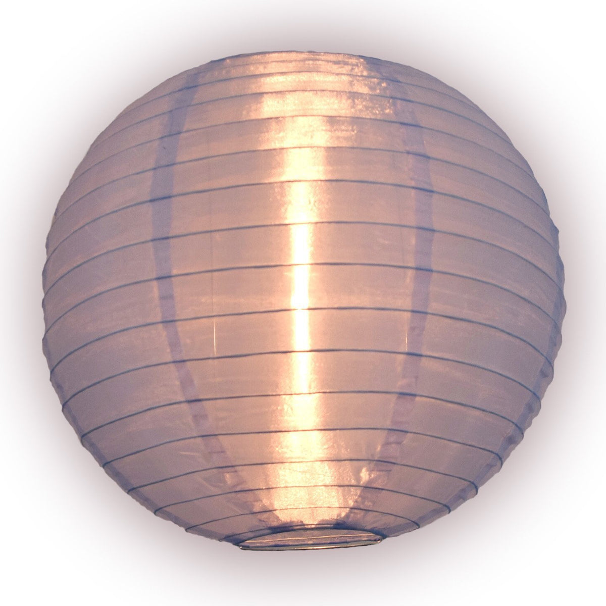 Lit Serenity Blue White Shimmering Nylon Lantern, Even Ribbing, Durable, Hanging