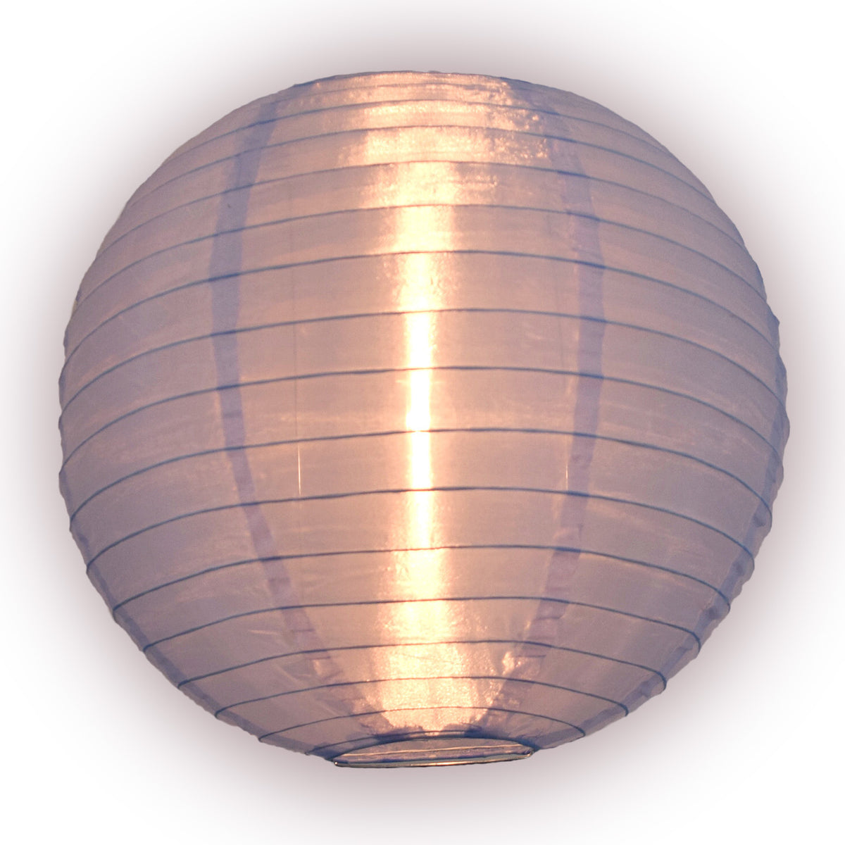 24&quot; Serenity Blue Shimmering Nylon Lantern, Even Ribbing, Durable, Hanging