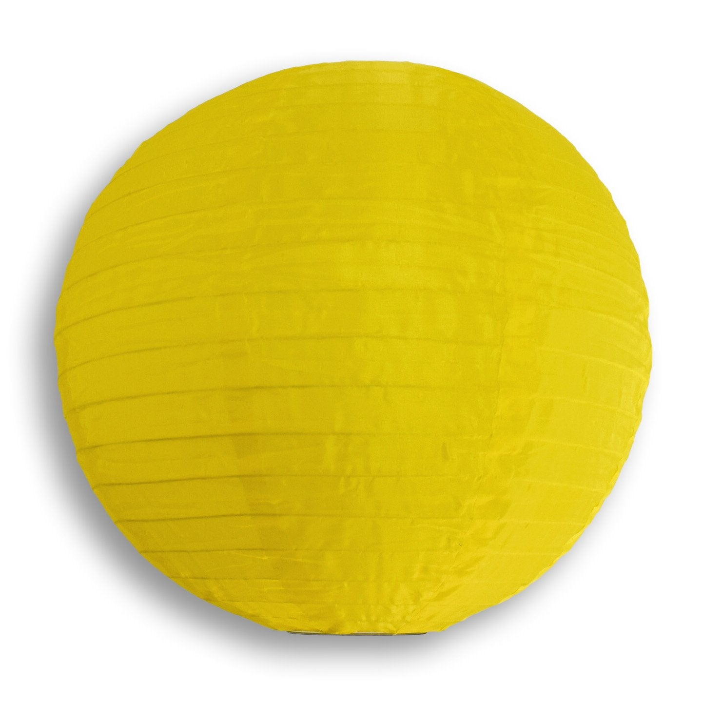 24 Inch Yellow Shimmering Nylon Lantern, Even Ribbing, Durable, Hanging - LunaBazaar.com - Discover. Celebrate. Decorate.
