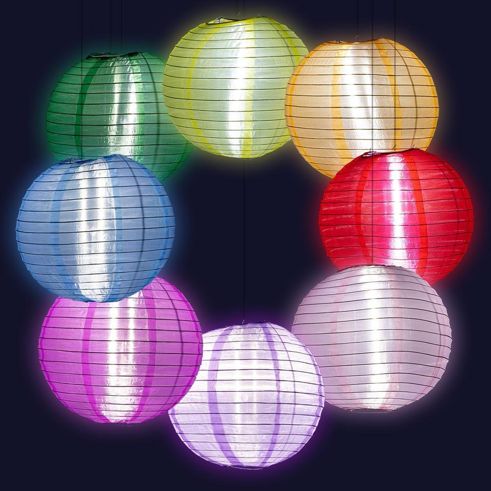 4" Shimmering Even Ribbing Nylon Lanterns (10-Pack) - Various Colors Available - PaperLanternStore.com - Paper Lanterns, Decor, Party Lights & More