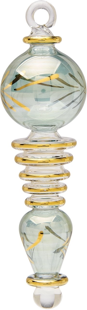 Laurel Green Aziza Hand Blown Egyptian Glass Ornament - PaperLanternStore.com - Paper Lanterns, Decor, Party Lights &amp; More