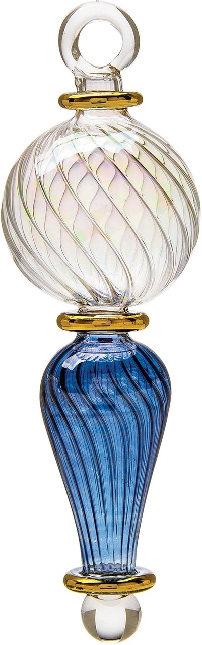 Lapis Blue Amunet Hand Blown Egyptian Glass Ornament - PaperLanternStore.com - Paper Lanterns, Decor, Party Lights &amp; More