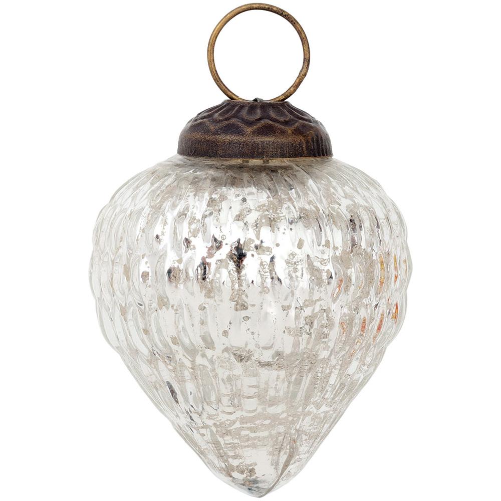 5 Pack | Silver Royal Chic Assorted Ornaments Set - Great Gift Idea, Vintage-Style Decorations for Christmas, Special Occasions, Home Decor and Parties