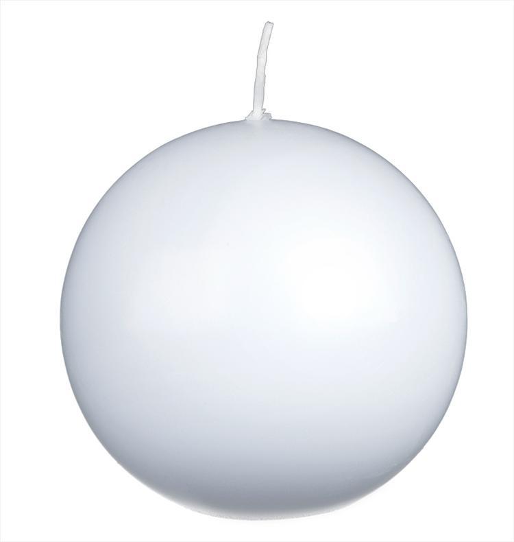 White Ball Candle - PaperLanternStore.com - Paper Lanterns, Decor, Party Lights &amp; More