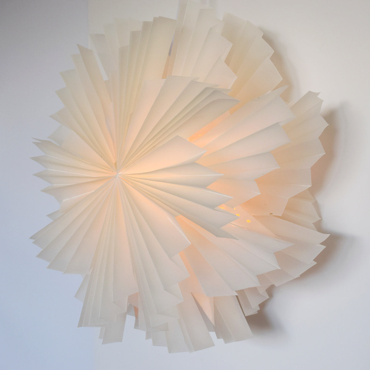 White Glacier Snowflake Lantern Pizzelle Design - Great With or Without Lights - Ideal for Holiday and Snowflake Decorations, Weddings, Parties, and Home Decor