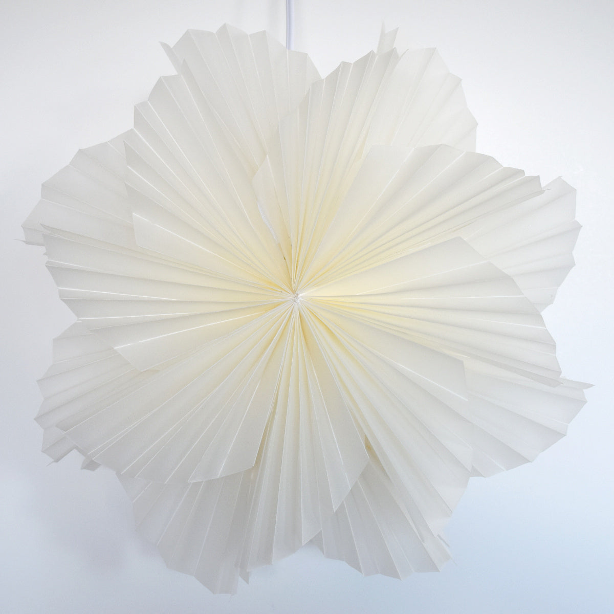 White Glacier Snowflake Star Lantern Pizzelle Design - Great With or Without Lights - Ideal for Holiday and Snowflake Decorations, Weddings, Parties, and Home Decor