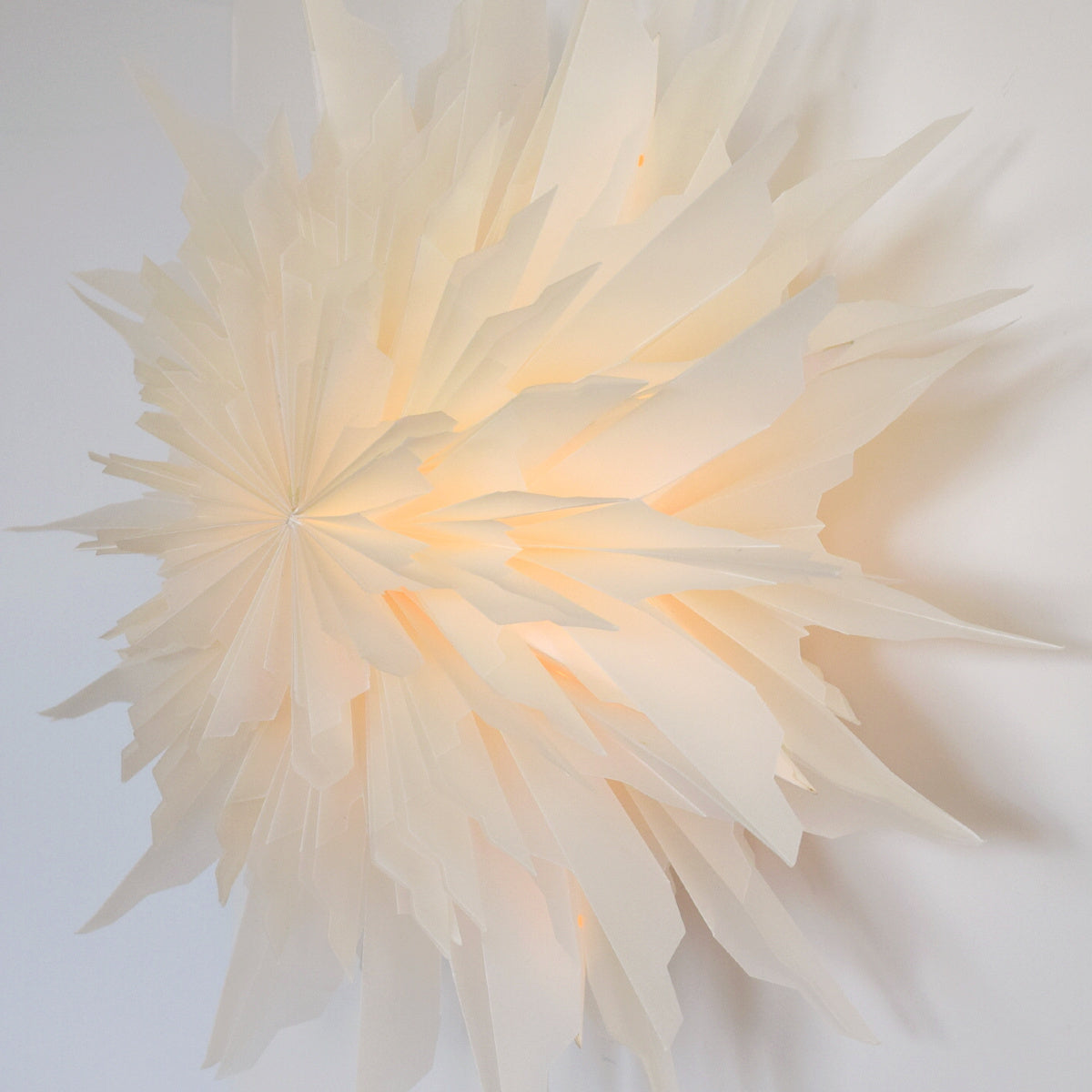 17&quot; White Snowdrift Snowflake Lantern Pizzelle Design - Great With or Without Lights - Ideal for Holiday and Snowflake Decorations, Weddings, Parties, and Home Decor