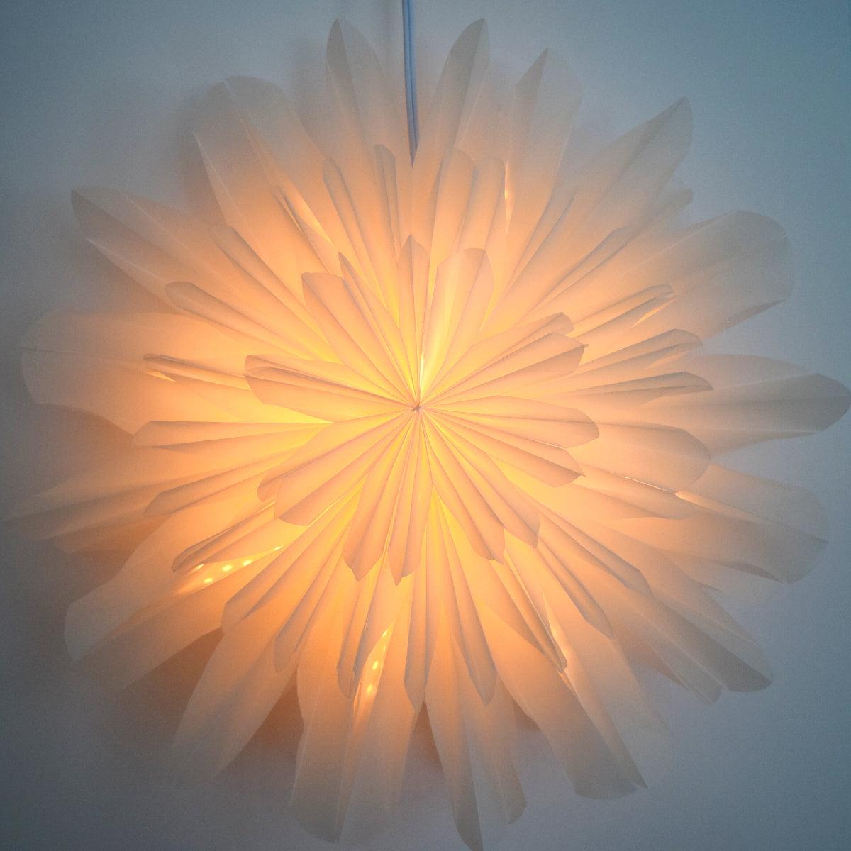 White Snowfall Snowflake Lantern Pizzelle Design - Great With or Without Lights - Ideal for Holiday and Snowflake Decorations, Weddings, Parties, and Home Decor