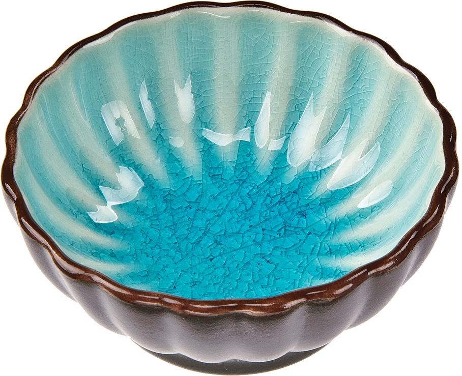Turquoise Blue Fluted Ceramic Sauce Dish - PaperLanternStore.com - Paper Lanterns, Decor, Party Lights &amp; More