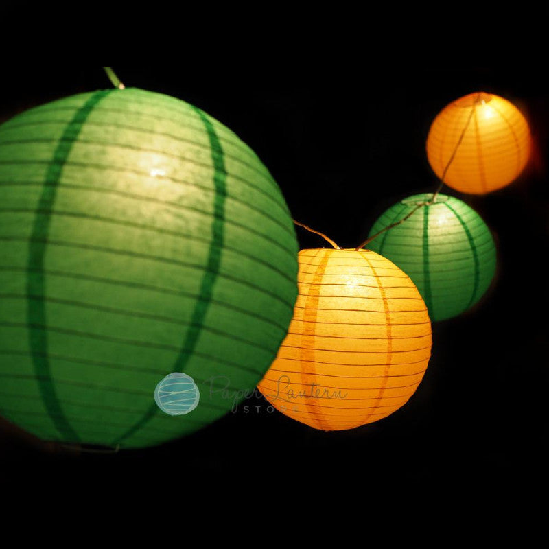 12&quot; St. Patrick&#39;s Day Paper Lantern String Light COMBO Kit (21 FT) - PaperLanternStore.com - Paper Lanterns, Decor, Party Lights &amp; More