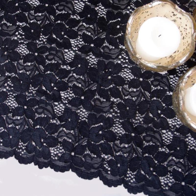 Vintage Black Lace Style No.2 Table Runner (12 x 108) - PaperLanternStore.com - Paper Lanterns, Decor, Party Lights &amp; More