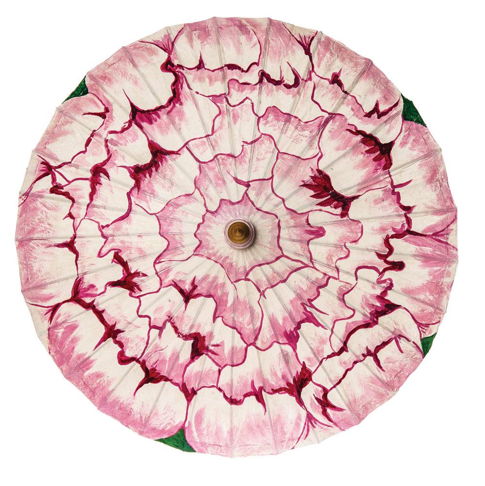 Hand Painted Bloom Flower Paper Parasol - PaperLanternStore.com - Paper Lanterns, Decor, Party Lights &amp; More
