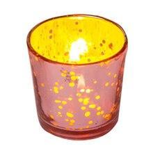 Royal Chic Rose Gold Mercury Glass Tea Light Votive Candle Holders (Set of 5, Assorted Designs and Sizes)