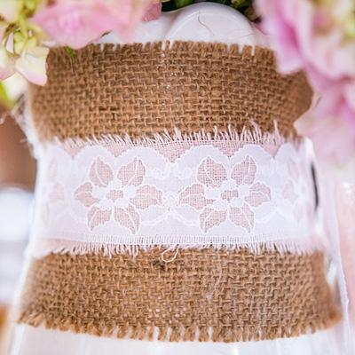 Wide Chocolate Brown Burlap Wrap - PaperLanternStore.com - Paper Lanterns, Decor, Party Lights &amp; More