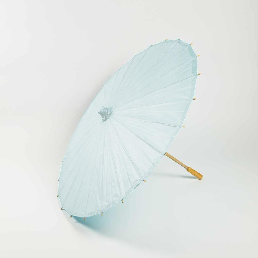 32" Arctic Spa Blue Paper Parasol Umbrella with Elegant Handle (Estimated Arrival Date: 4/18/22)