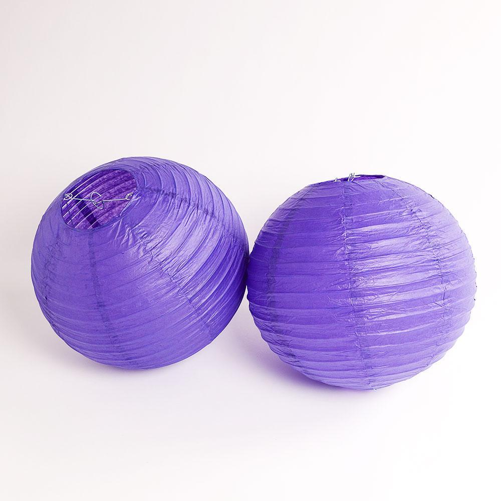 Baltimore Pro Football Paper Lanterns 6pc Combo Tailgating Party Pack (Purple/Yellow) - by PaperLanternStore.com - Paper Lanterns, Decor, Party Lights &amp; More