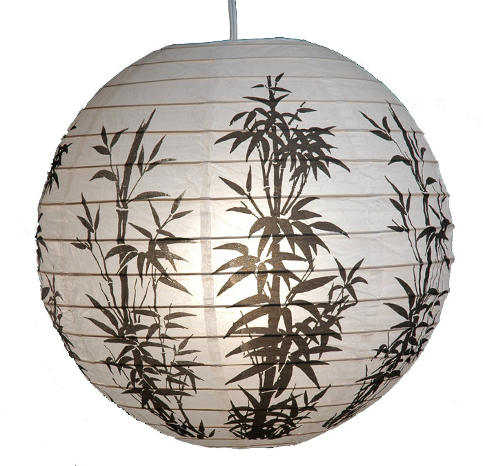 16&quot; Bamboo Pattern Paper Lantern - PaperLanternStore.com - Paper Lanterns, Decor, Party Lights &amp; More