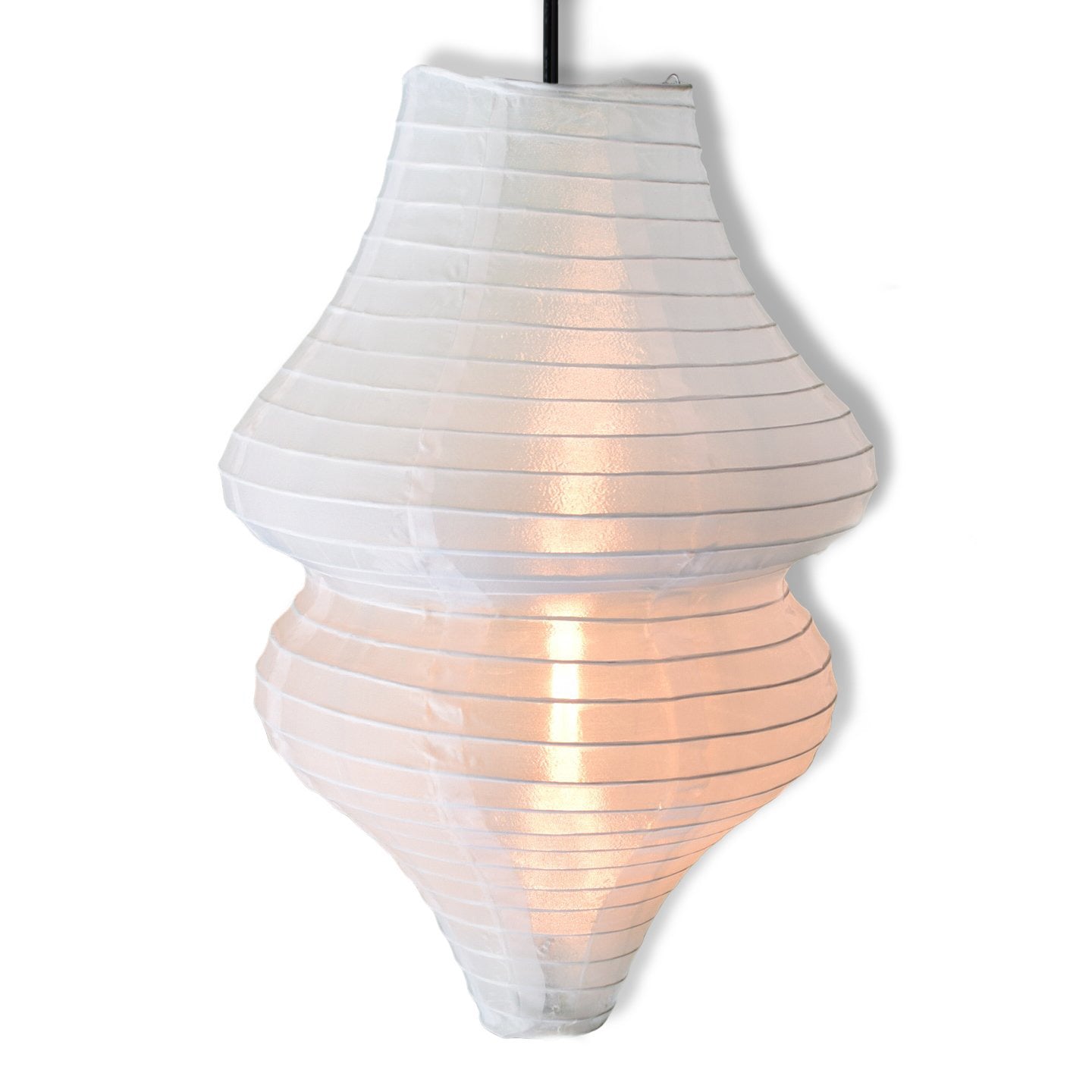 White Beehive Unique Shaped Nylon Lantern, 10-inch x 14-inch - PaperLanternStore.com - Paper Lanterns, Decor, Party Lights & More