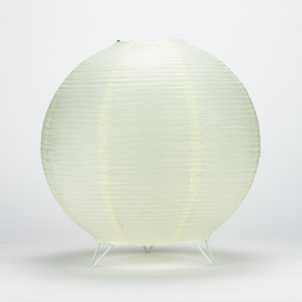 Beige/Ivory Round Centerpiece Candle Lantern w/ Fine Lines - PaperLanternStore.com - Paper Lanterns, Decor, Party Lights & More